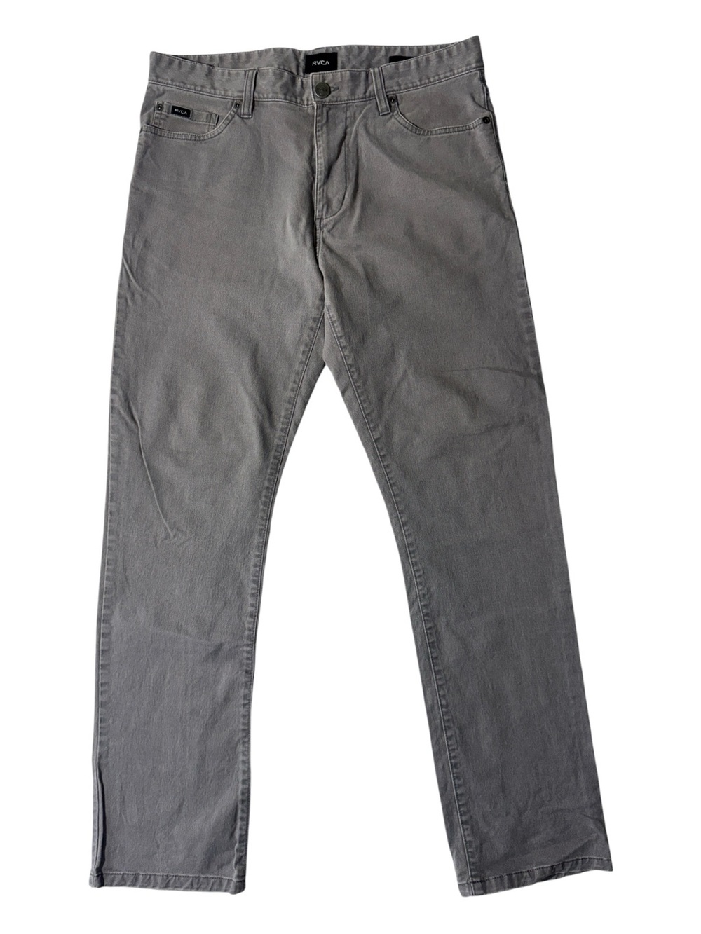 RVCA mens 33x31 Daggers slim straight cotton 5-pocket pants EUC